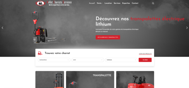 Wordpress - Woocommerce - nollet chariots services